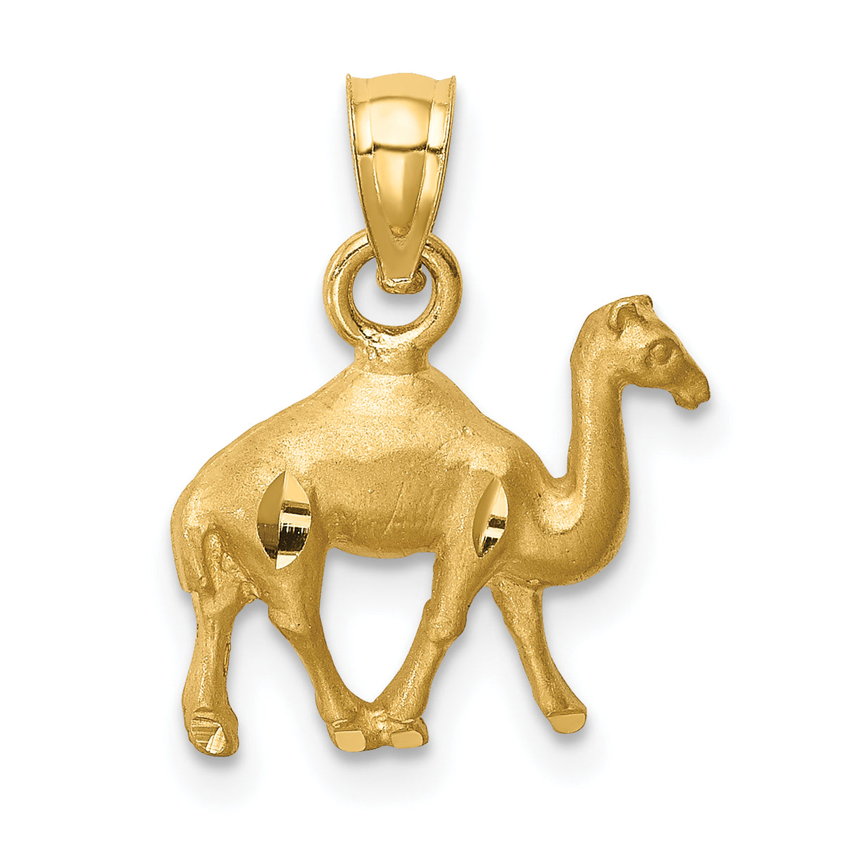 14K D/C Camel Pendant