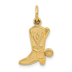 14k Cowboy Boot Charm