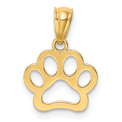 14K Dog Paw Pendant