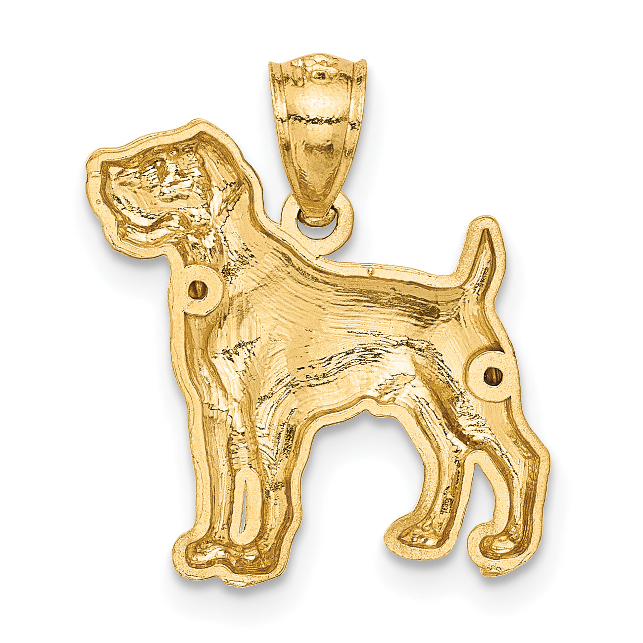 14K Diamond-cut Boxer Pendant