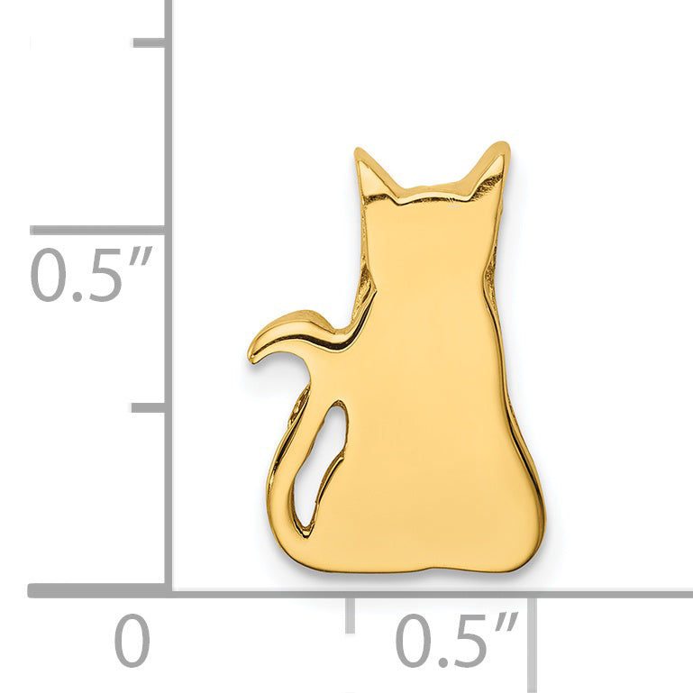 14K Cat Chain Slide