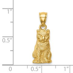 14K Cat Pendant