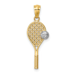 14K w/White Rhodium Tennis Pendant