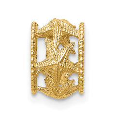 14K Polished Starfish Slide