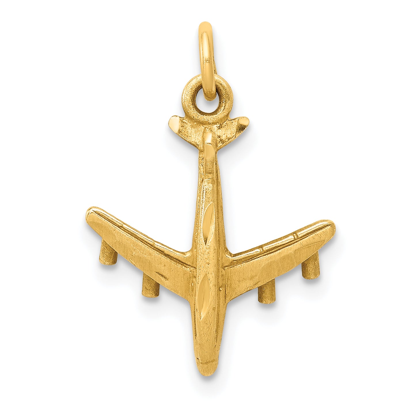 14k 3-D Airplane Charm