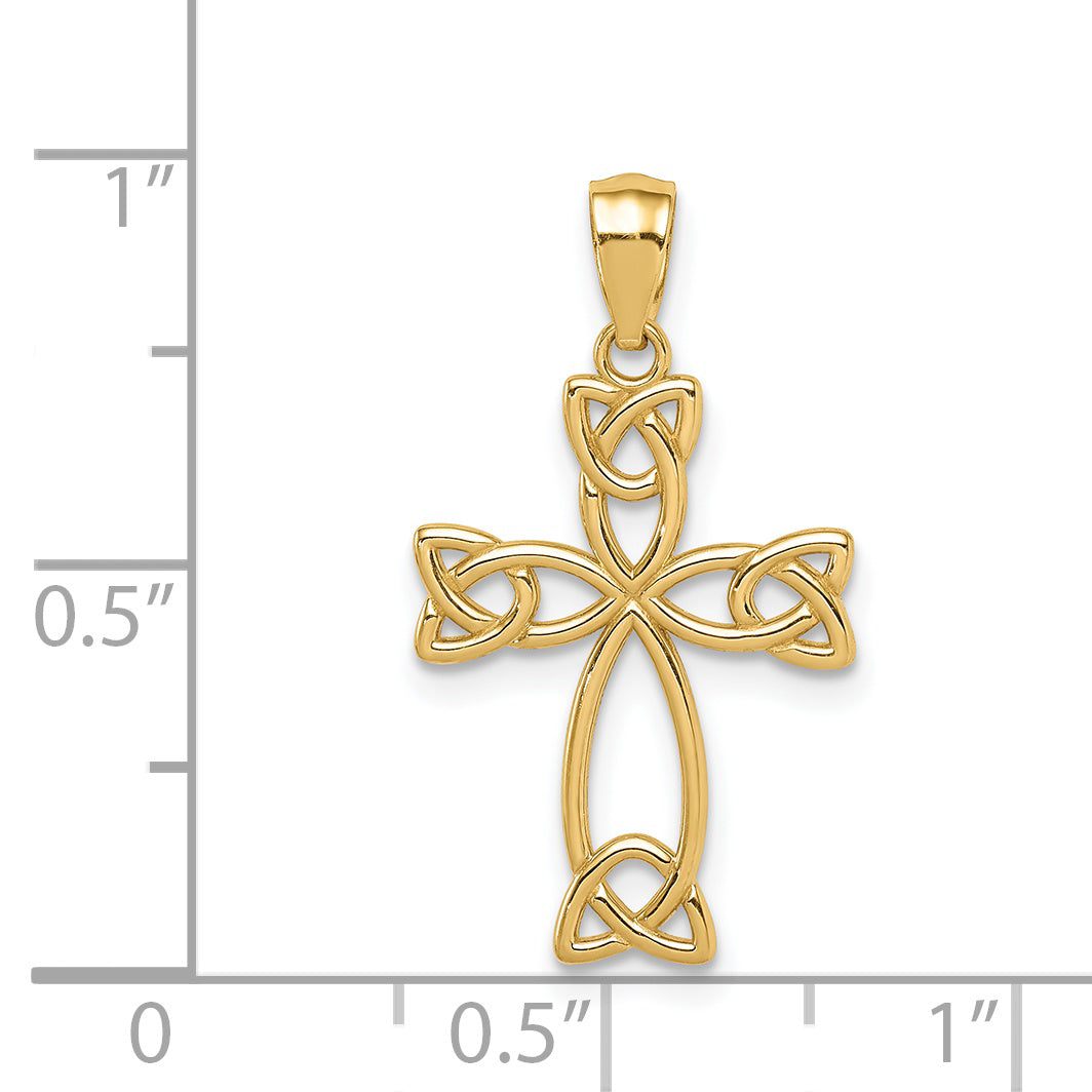 14K Celtic Knot Cross