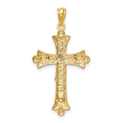 14K Two-Tone Florentine Crucifix