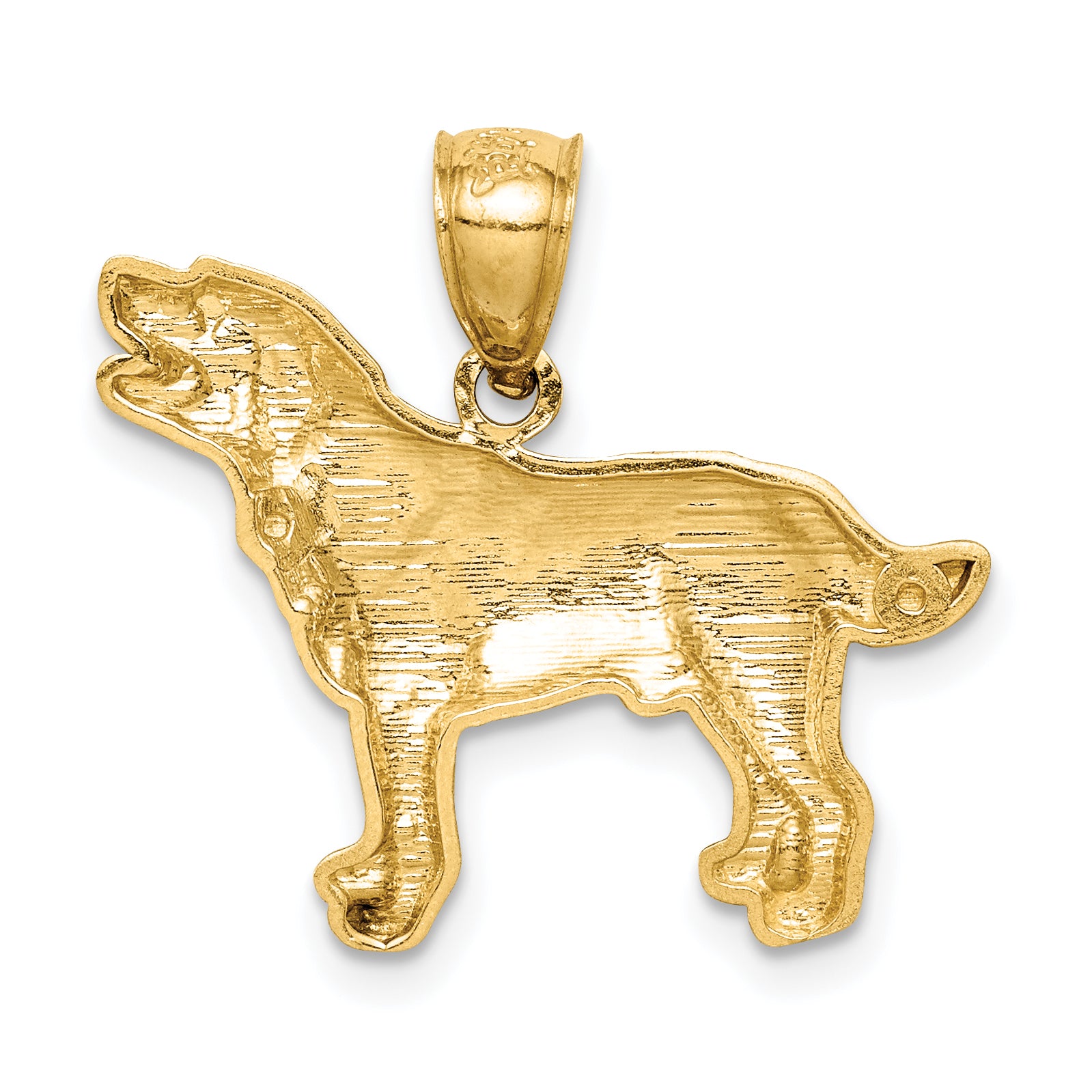 14K Diamond-cut Labrador Retriever Pendant