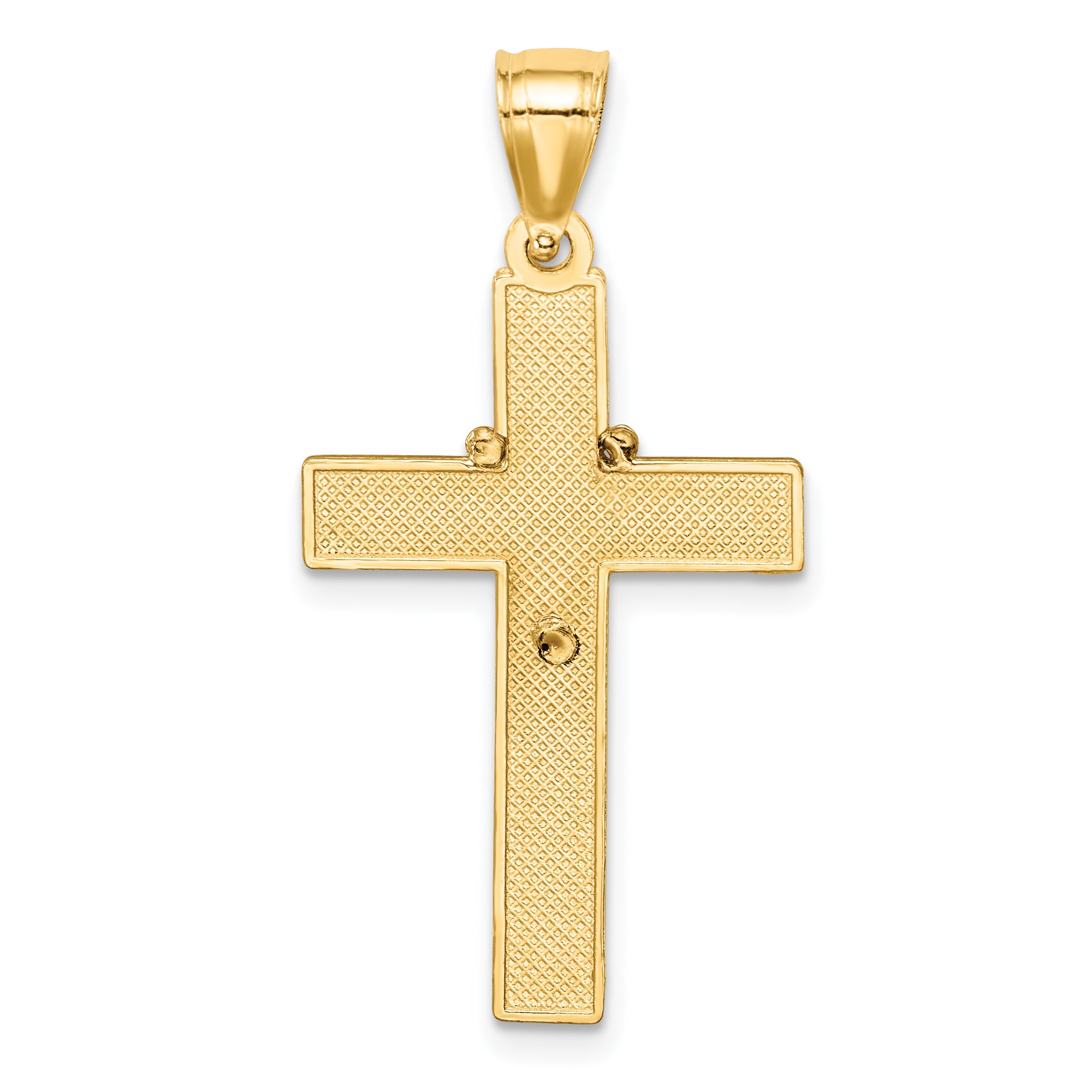 14K w/Rhodium Cross w/Rosary Pendant