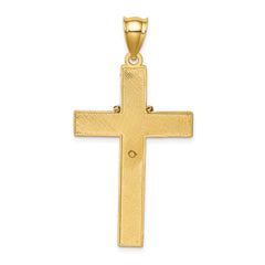 14K w/Rhodium Cross w/Rosary Pendant