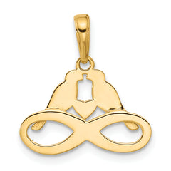 14K and White Rhodium D/C Infinity Love Birds Pendant