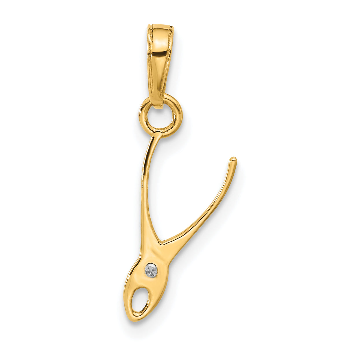 14k and White Rhodium D/C 3D Pliers Pendant