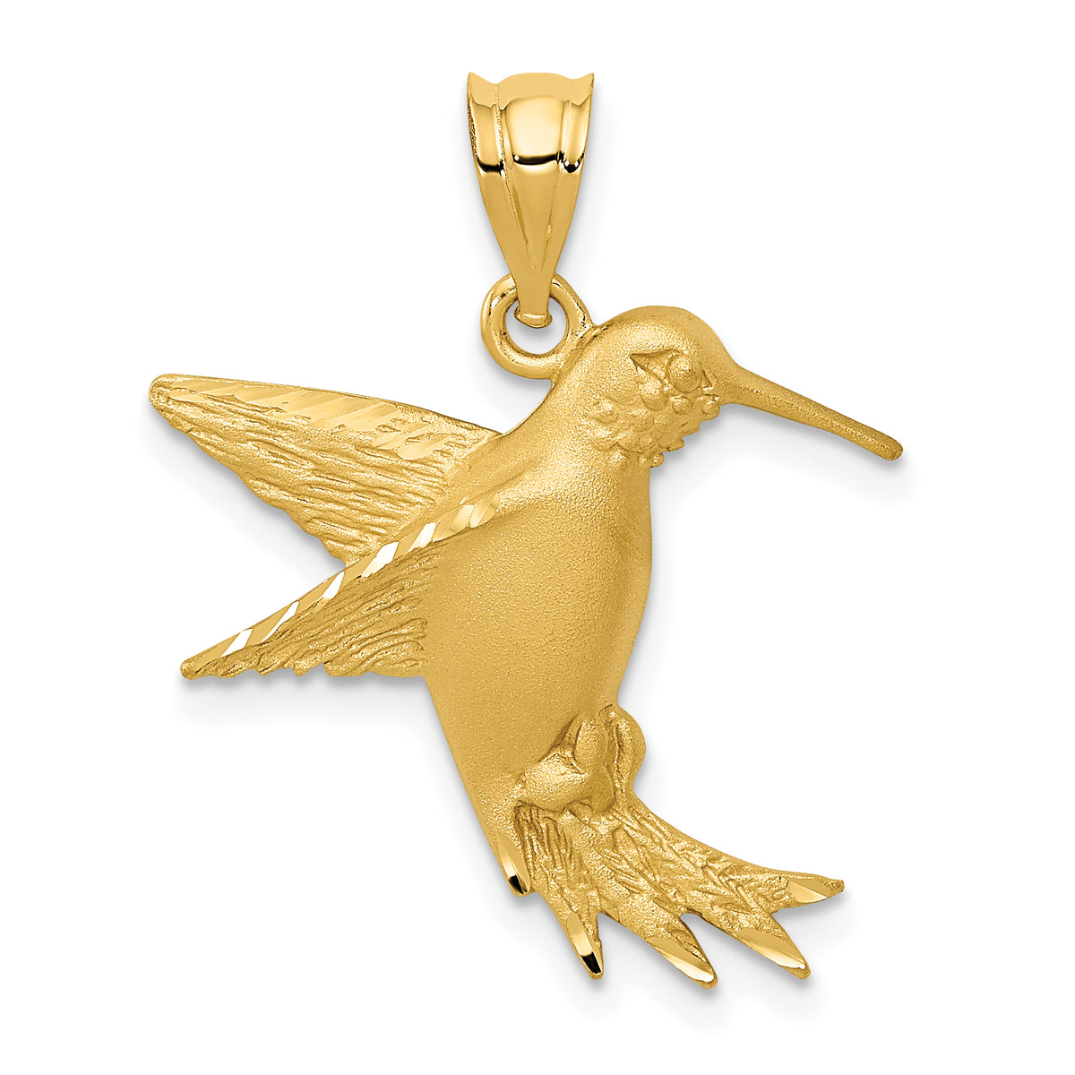 14k Hummingbird Charm