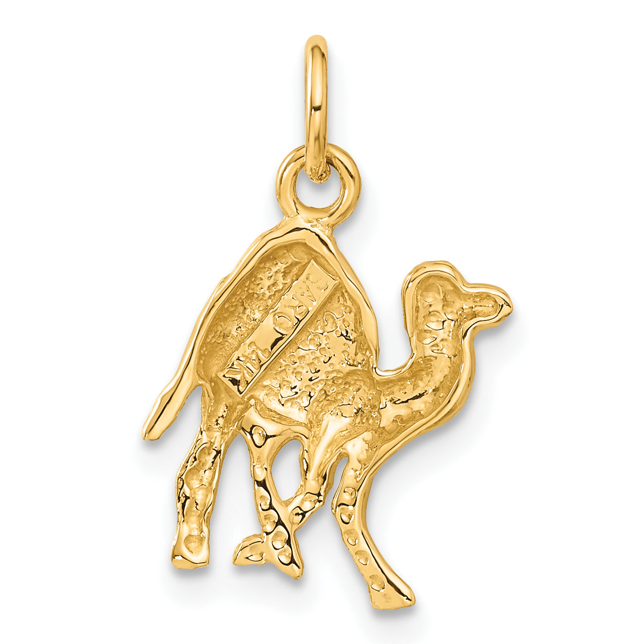 14K Gold Camel Charm Pendant for Men  Elegant Themed Design, 21mm