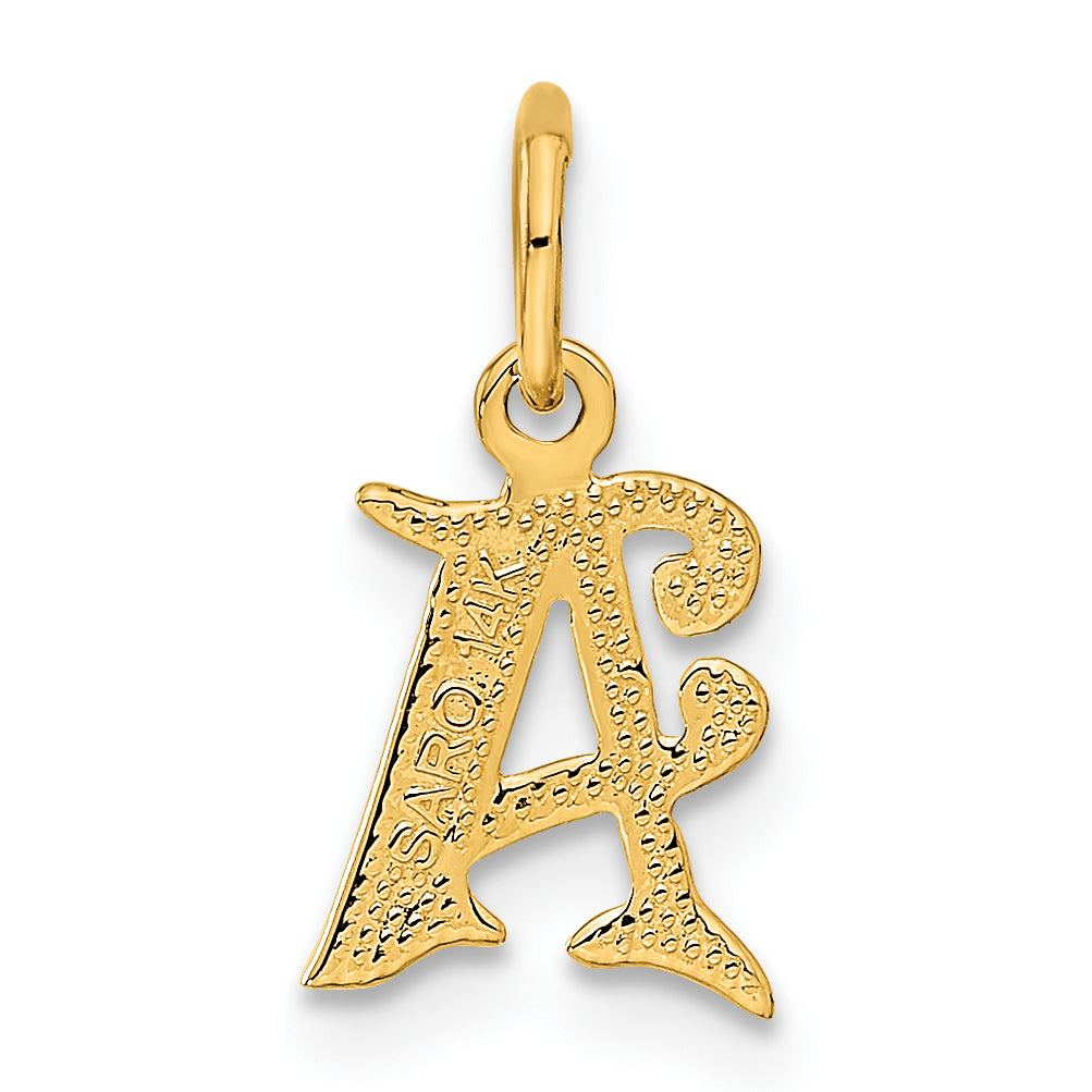 14k Letter A Initial Charm