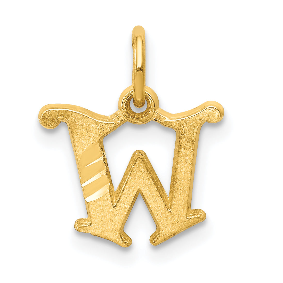 14k Letter W Initial Charm