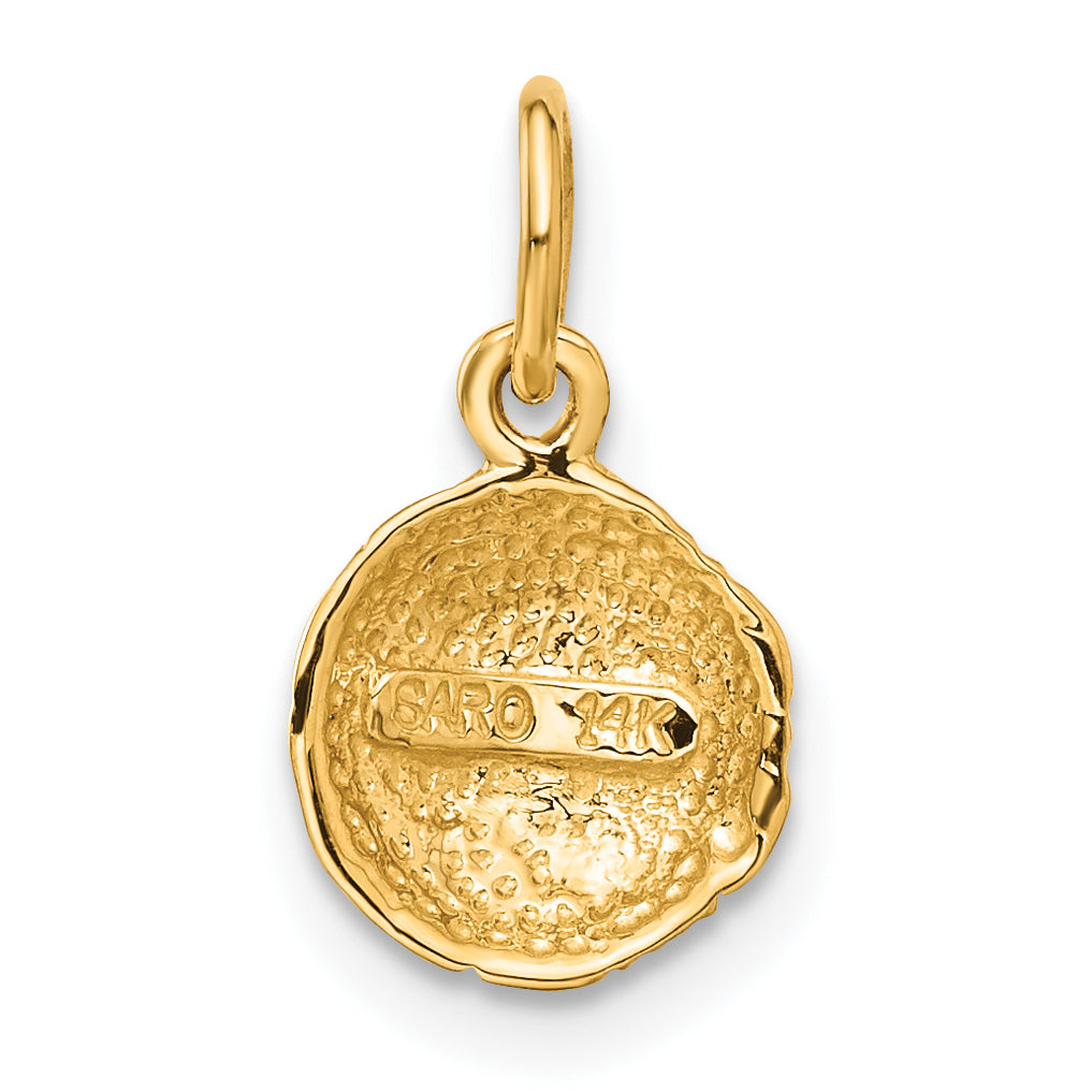 14K Gold Soccer Ball Charm with Polished Textured Finish Elegant Sports Theme