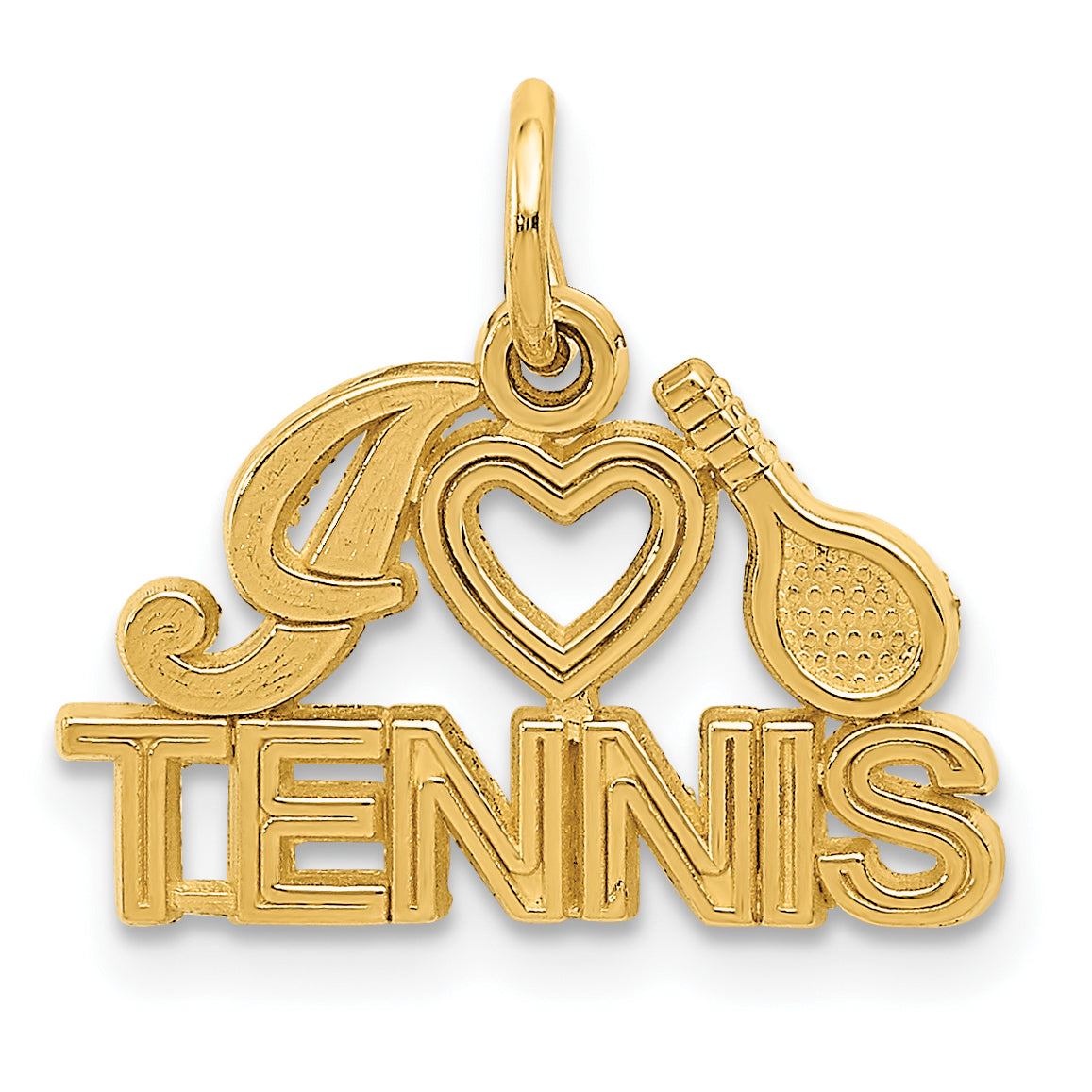 14K I HEART TENNIS Charm