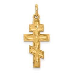 14k Eastern Orthodox Cross Charm