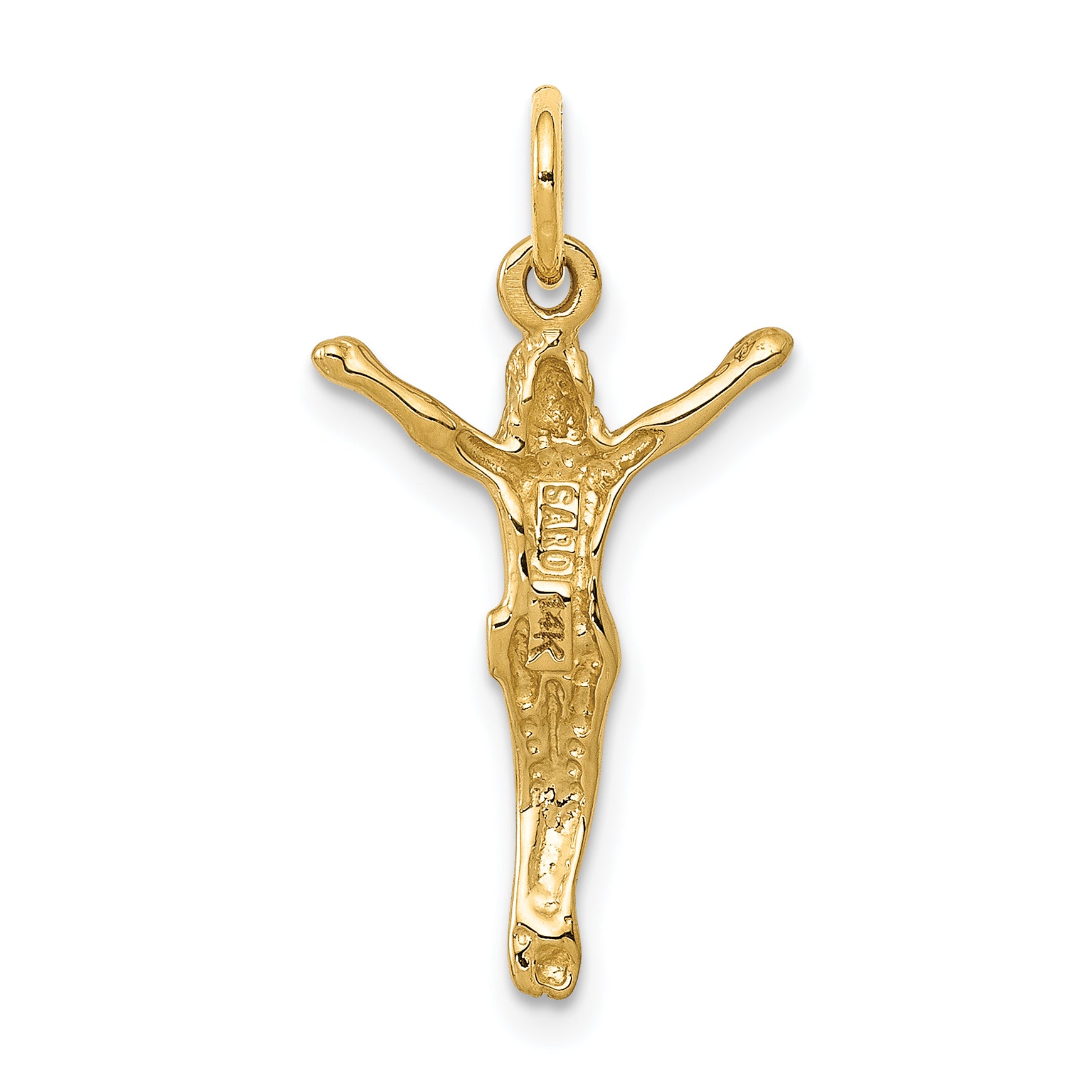 14K Gold Corpus Pendant  Elegant Themed Charm, 24mm