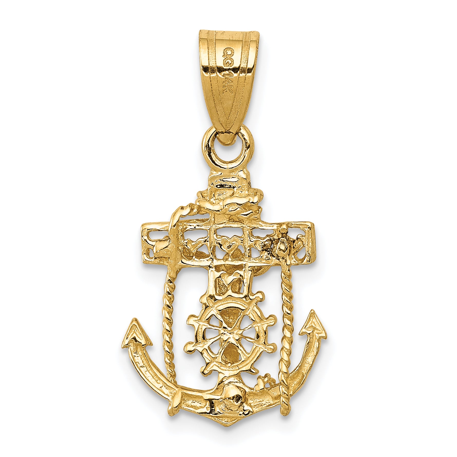 14k Mariners Cross Pendant