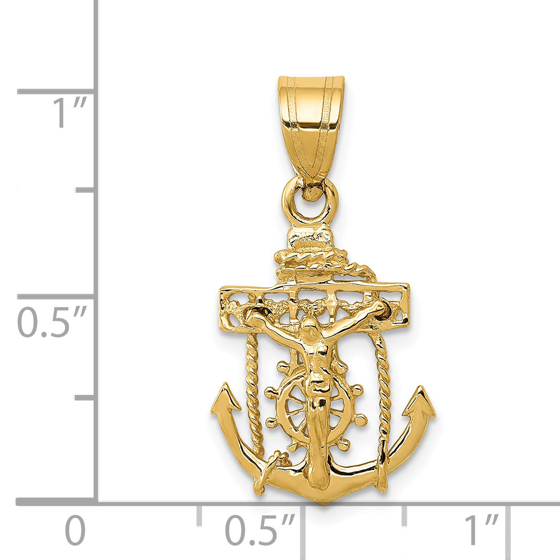 14k Mariners Cross Pendant