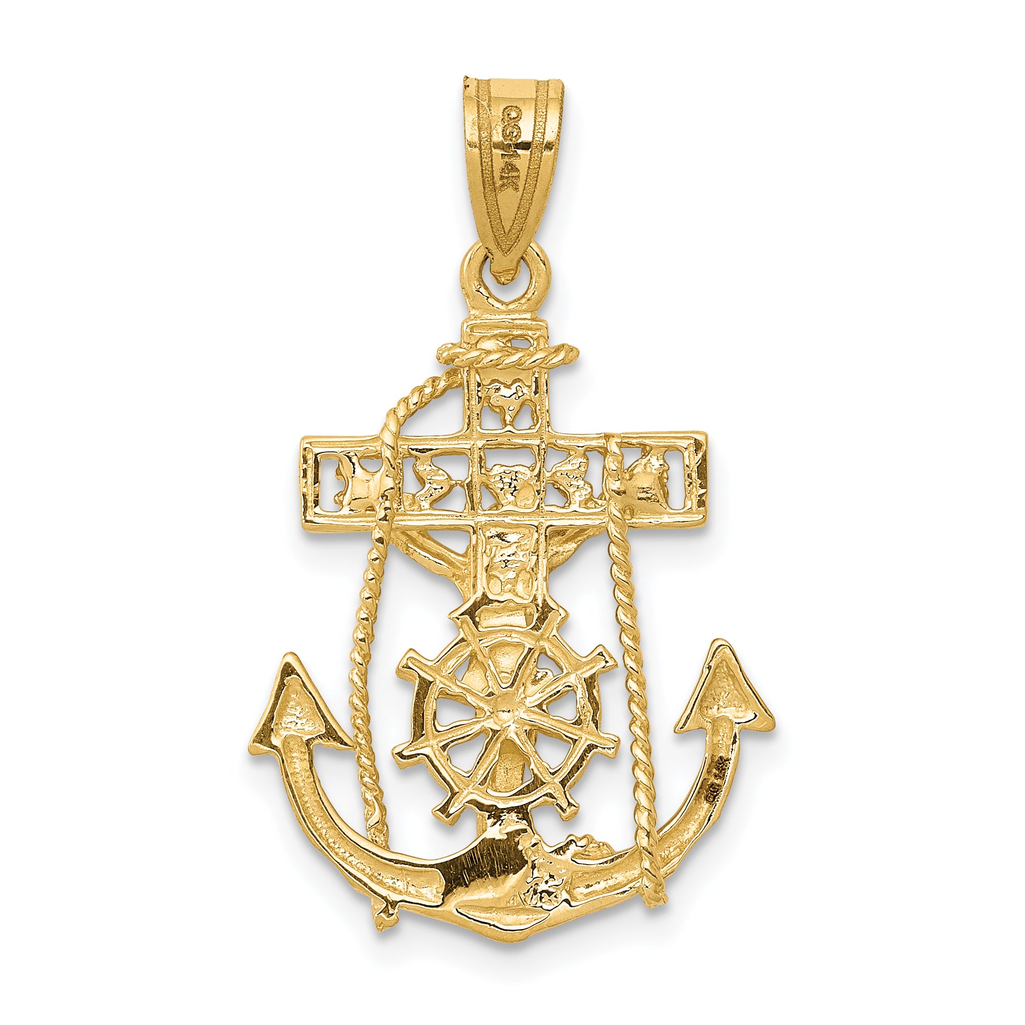 14k Mariners Cross Pendant