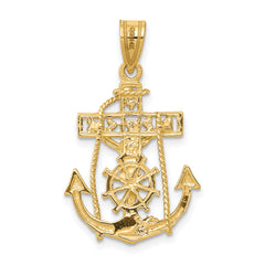 14k Mariners Cross Pendant