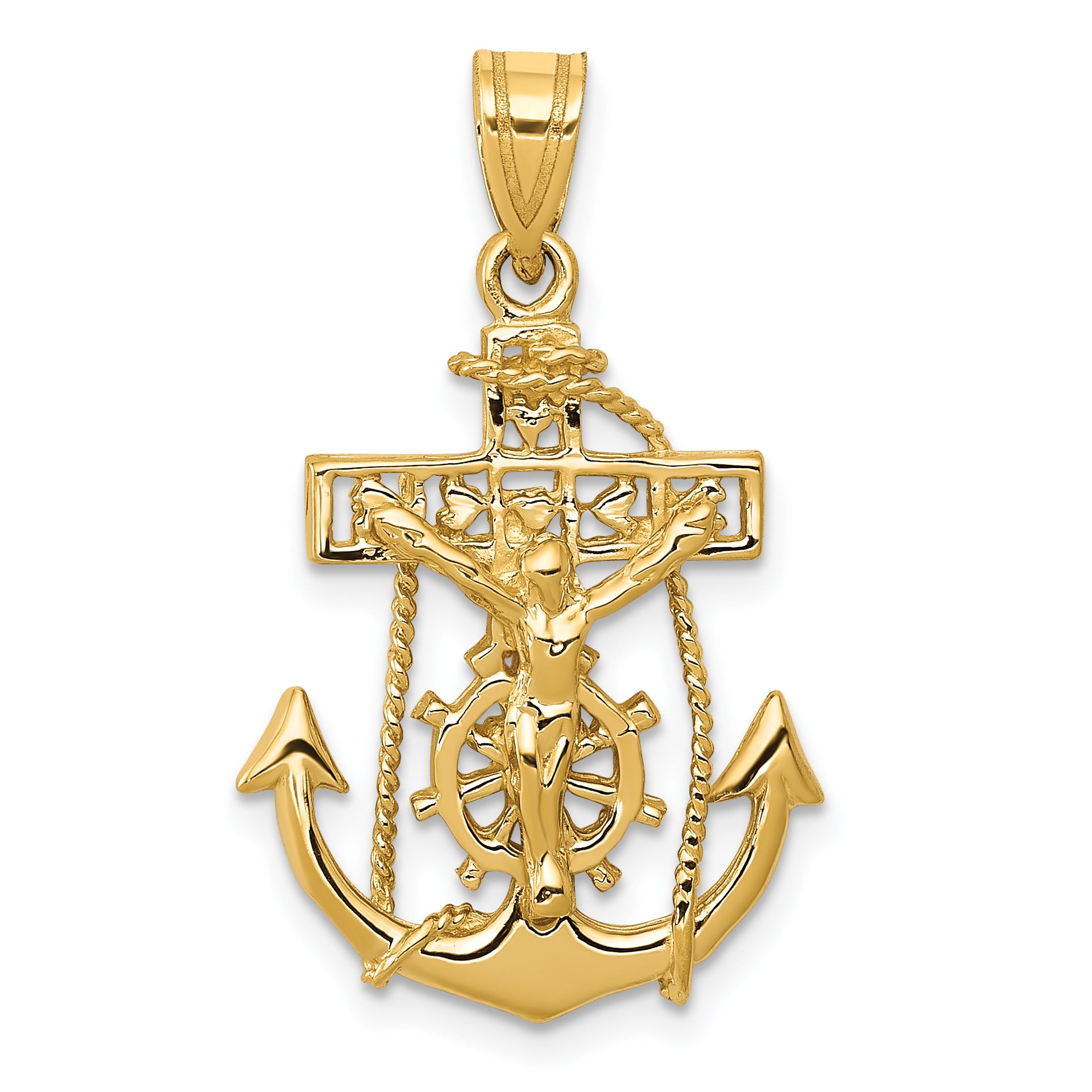 14k Mariners Cross Pendant