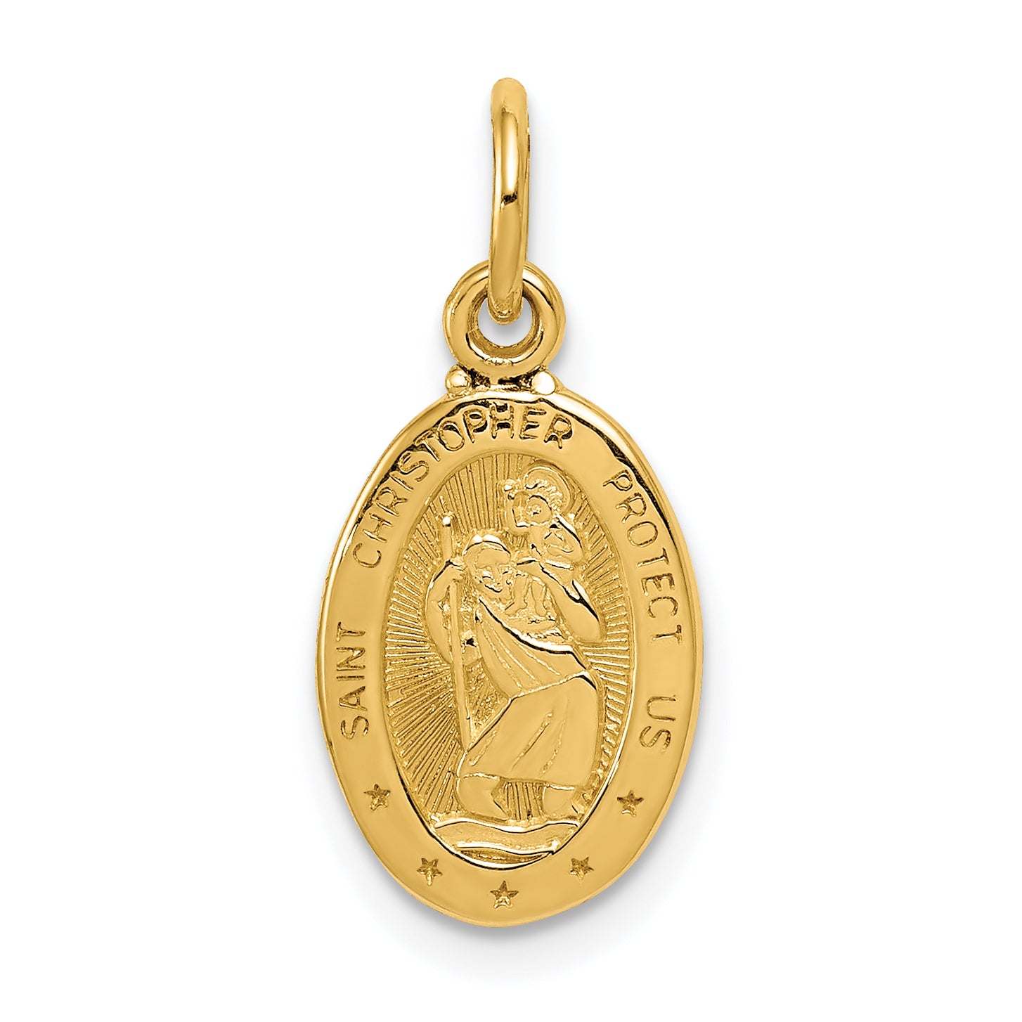 14k Saint Christopher Medal Charm