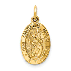 14k Saint Christopher Medal Charm