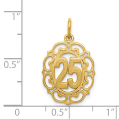 14k # 25 in Oval Pendant