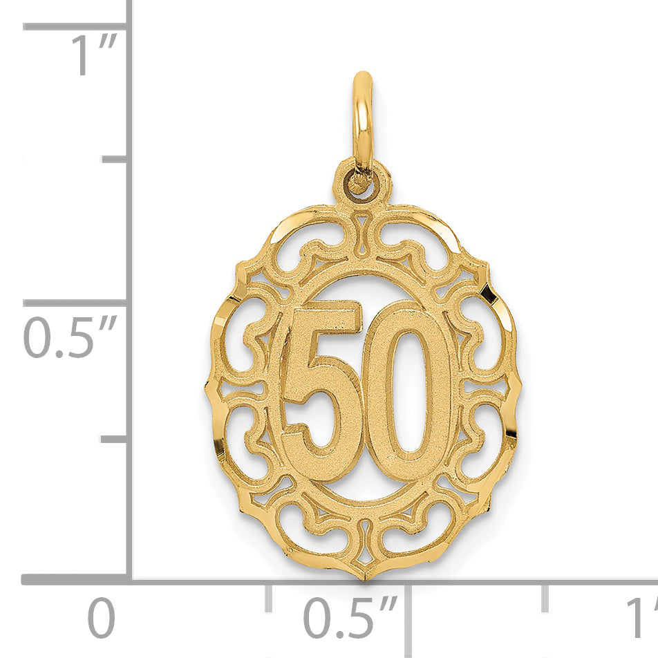 14k #50 in Oval Pendant