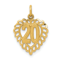 14k 20 in Heart Charm