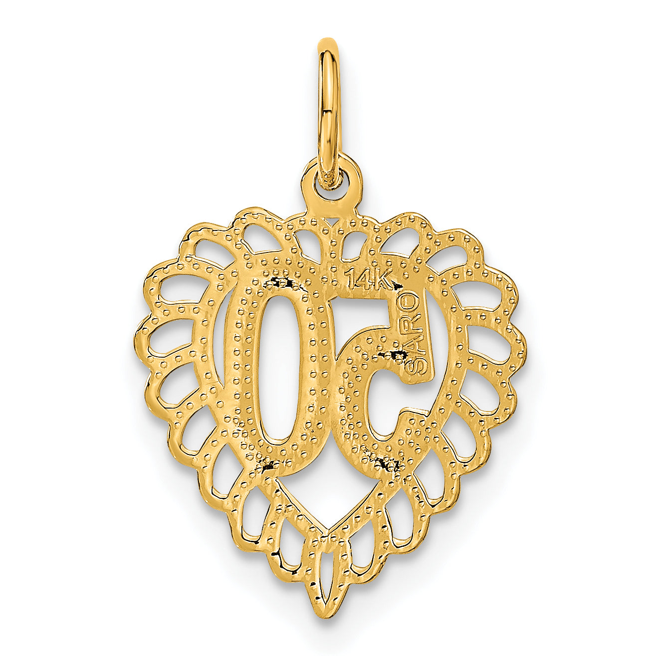 14k 50 in Heart Charm