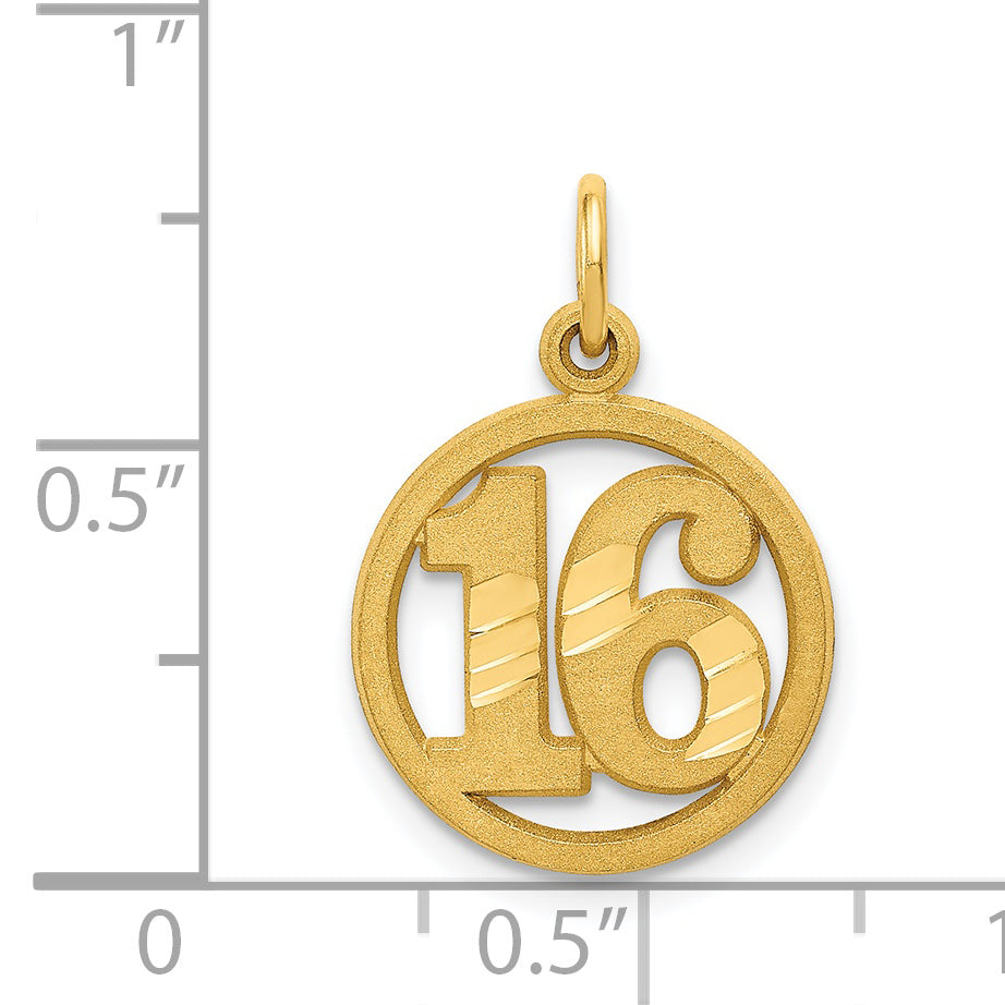 14k #16 in A Circle Pendant