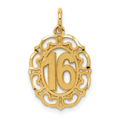 14k #16 in Oval Circle Pendant