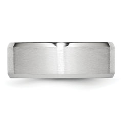 Cobalt Satin and Polished Beveled Edge 8mm Band