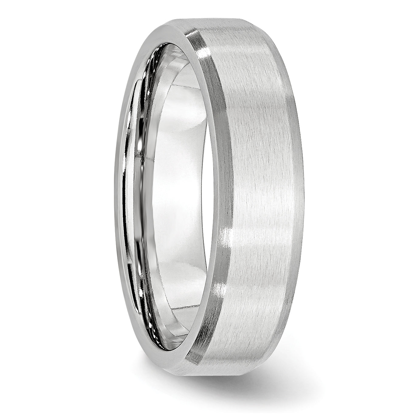 Cobalt Beveled Edge Satin 6mm Band