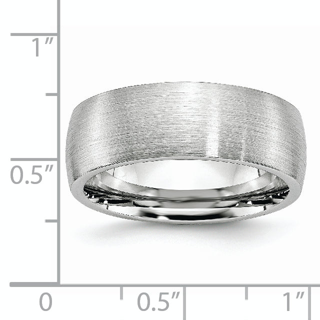 Cobalt Satin 8mm Half Round Band