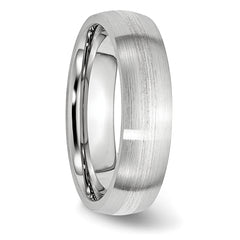 Cobalt Sterling Silver Inlay Satin 6mm Band