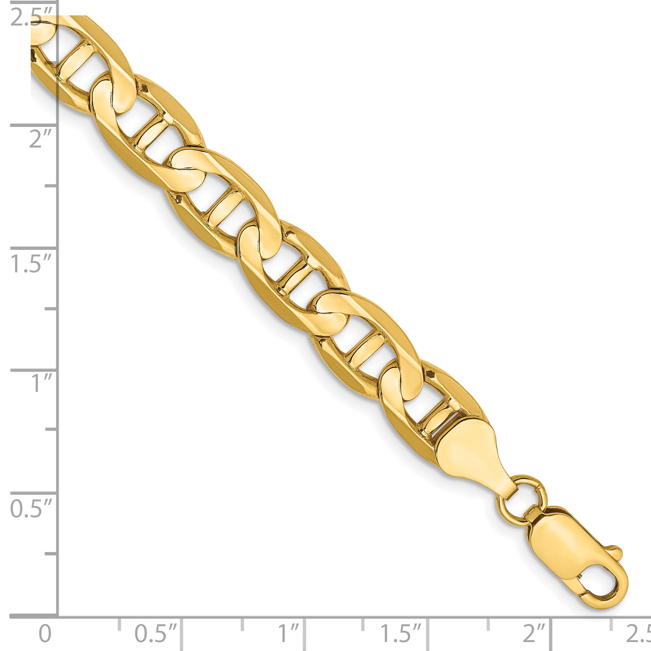 14k 8mm Concave Anchor Chain