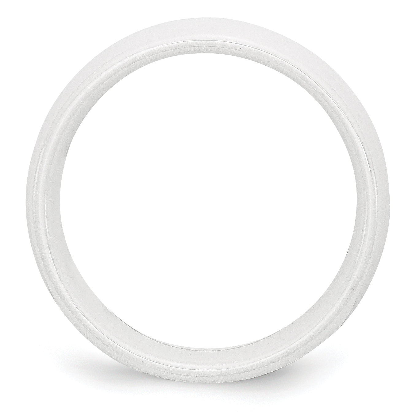 Ceramic White 8mm Polished Band