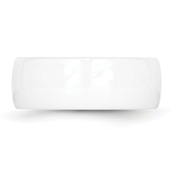 Ceramic White 8mm Polished Band