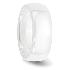 Ceramic White 8mm Polished Band