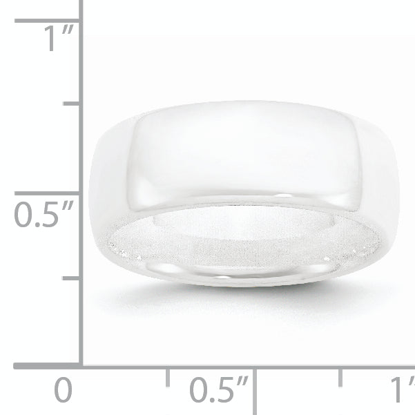 Ceramic White 8mm Polished Band