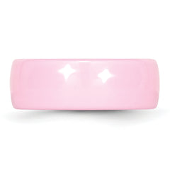 Ceramic Pink 8mm Polished Band