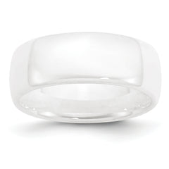 Ceramic White 8mm Polished Band