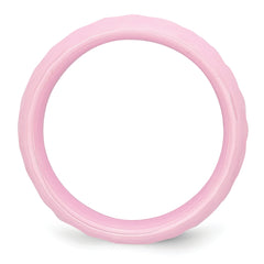 Ceramic Pink Faceted 7.5mm Polished Band