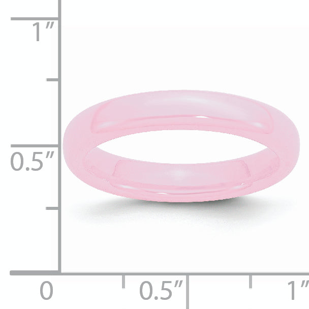 Ceramic Pink 4mm Polished Band